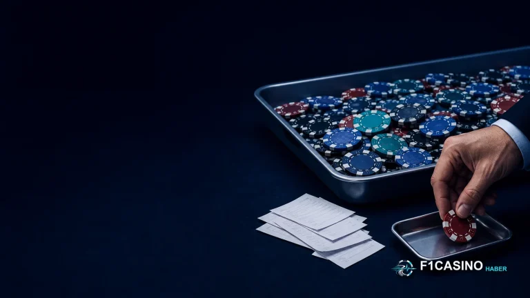 f1casino rakeback hesaplamasını anlatan ana oyun ve küçük iade çip tepsileri