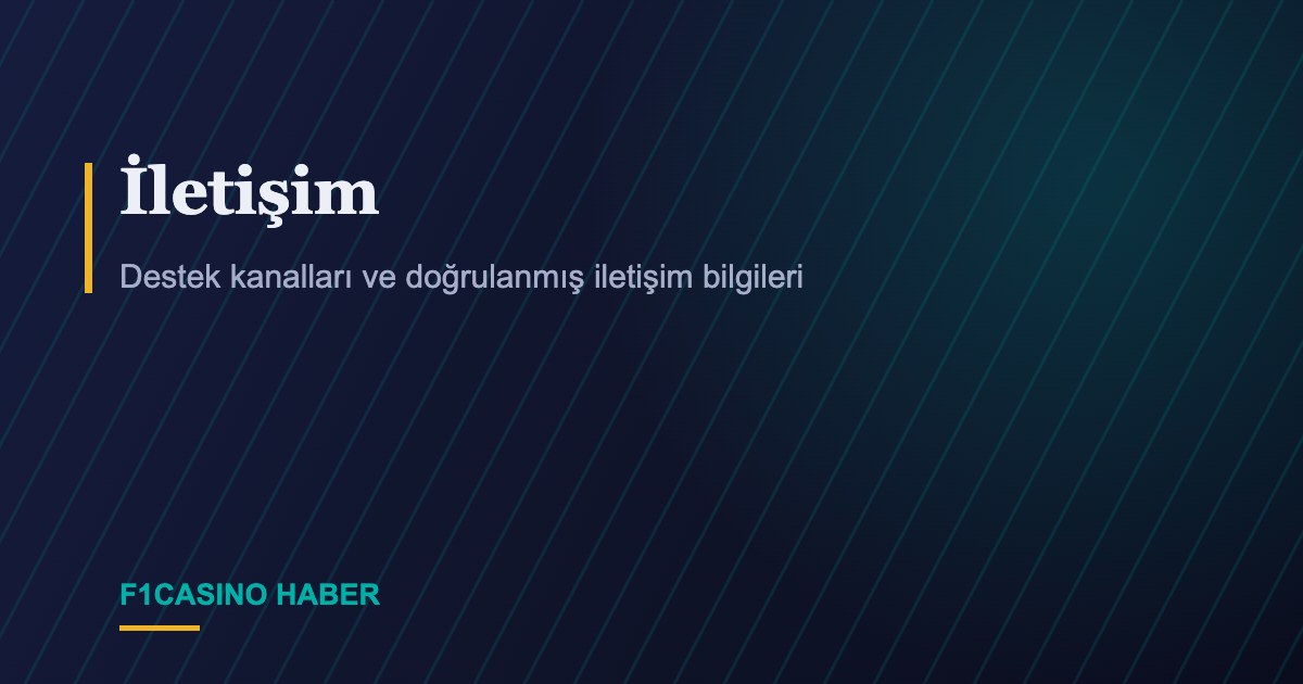 İletişim - F1Casino Haber