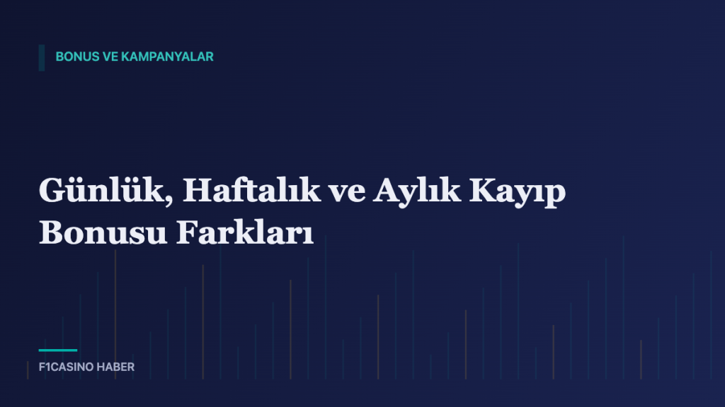 Günlük, Haftalık ve Aylık Kayıp Bonusu Farkları — F1Casino Haber kapak görseli